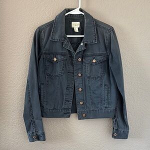 Faded Black Denim Jacket